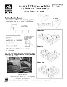 Using the One Piece AB Corner Block