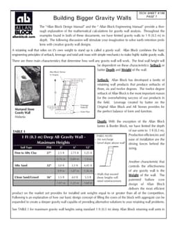 Building Bigger Gravity Walls