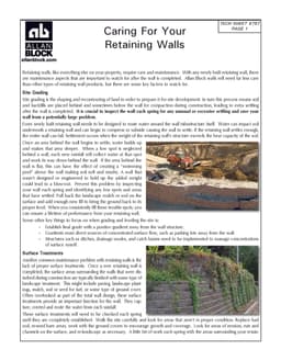 Caring for Your Retaining Wall