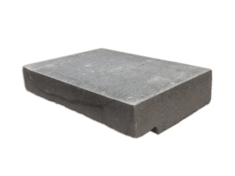 AB Aztec Capstone retaining wall block — Molded face finishing block that provides a clean, matched appearance to the top of the wall.