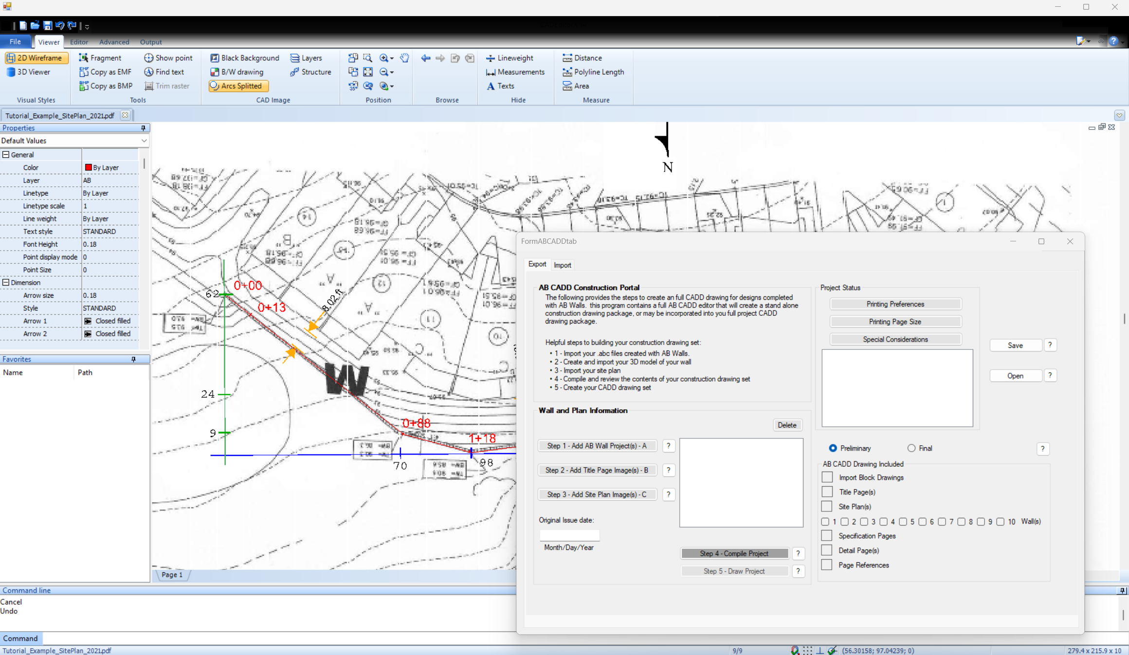 AB CADD Software Interface
